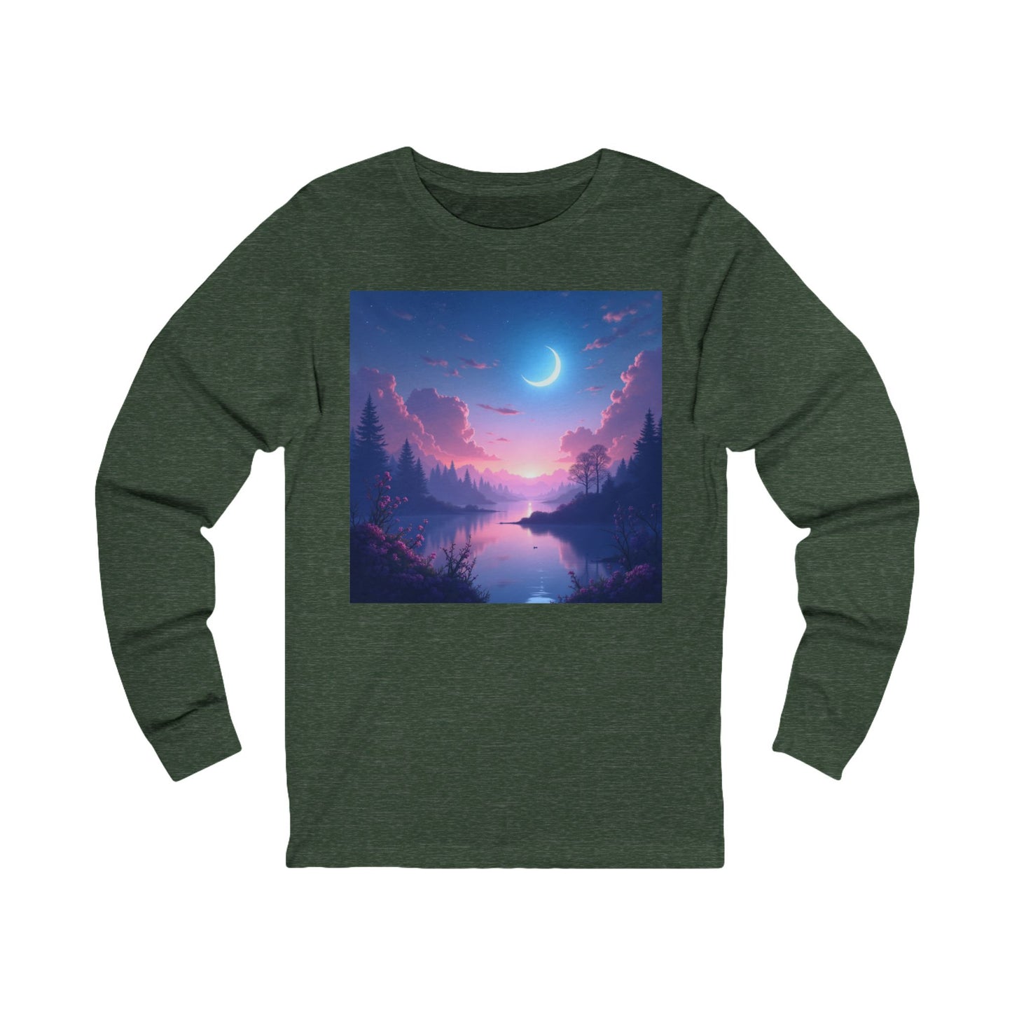 Serene Lake Unisex Jersey Long Sleeve Tee