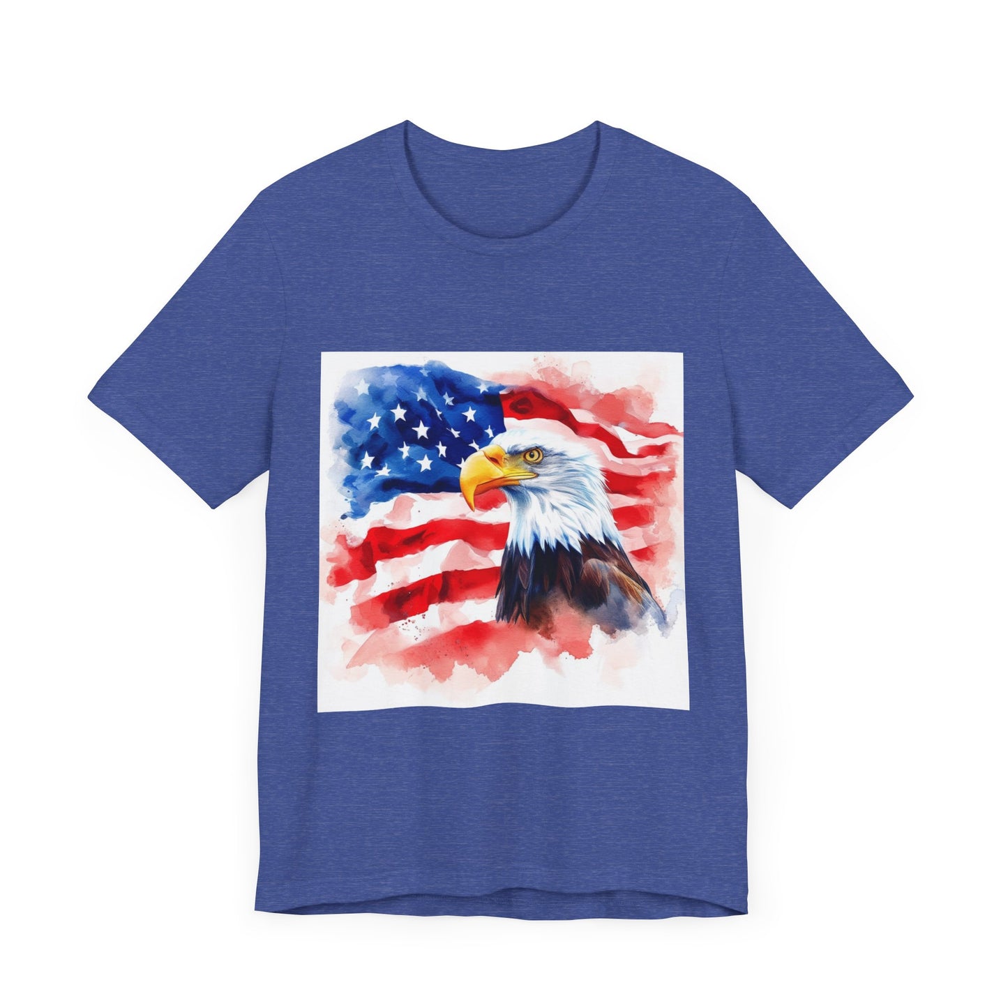 Patriotic Eagle Unisex Tee - American Flag Design