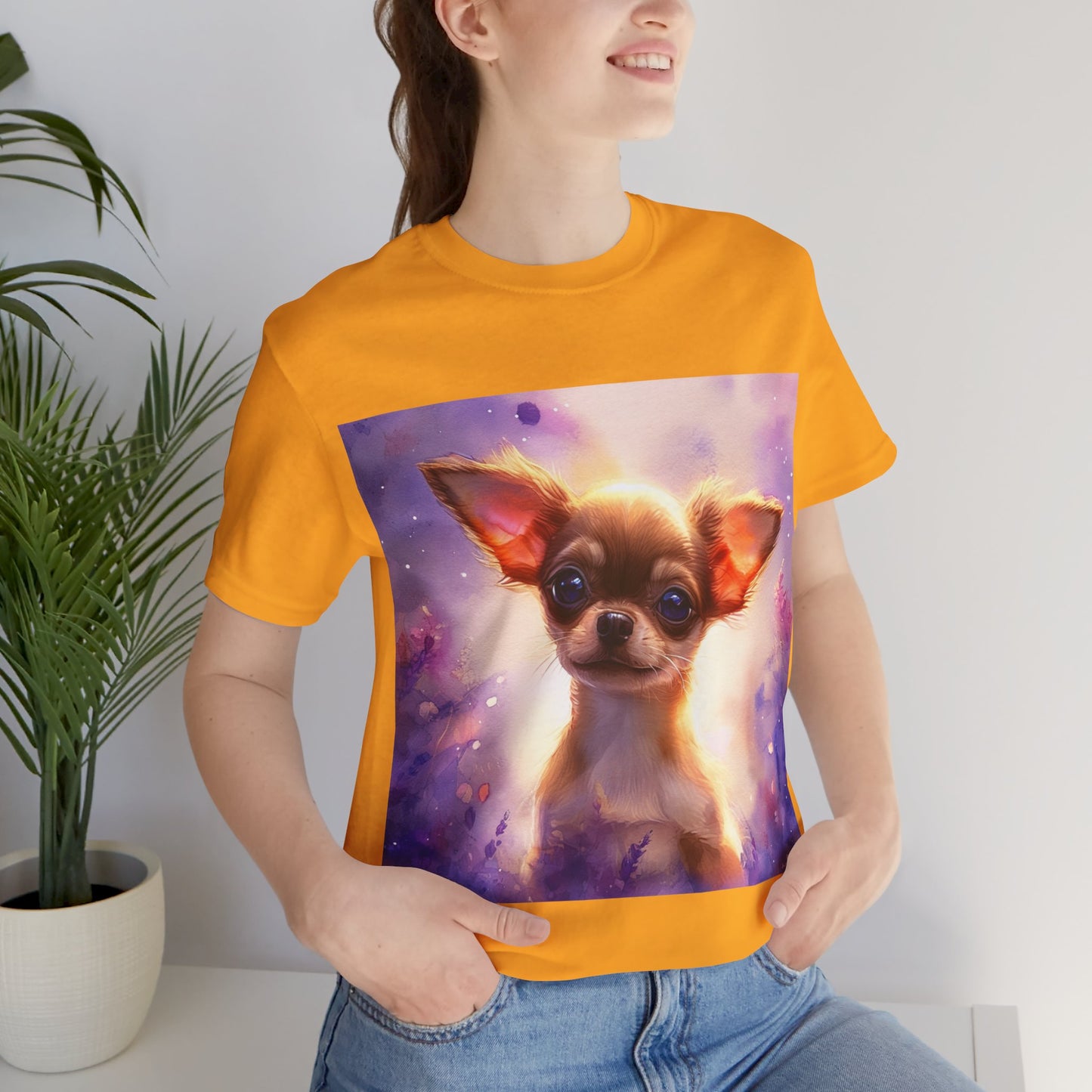 Galaxy Chihuahua Unisex Jersey Short Sleeve Tee