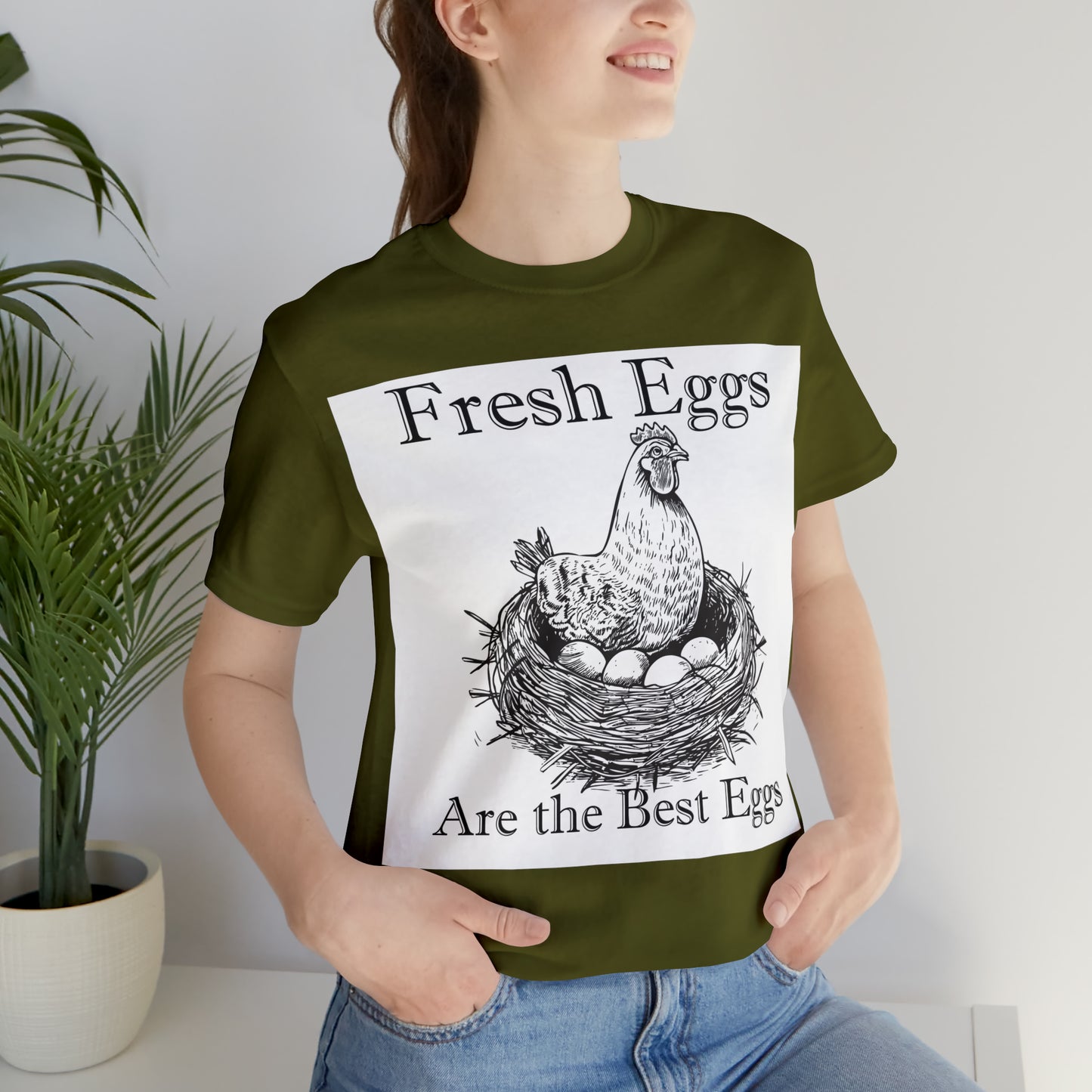 Fresh Eggs Unisex Jersey Short Sleeve Tee