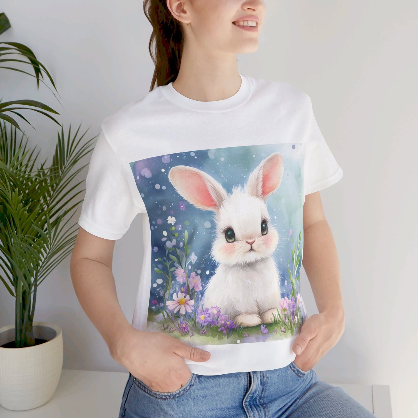Adorable Bunny Unisex Jersey Short Sleeve Tee
