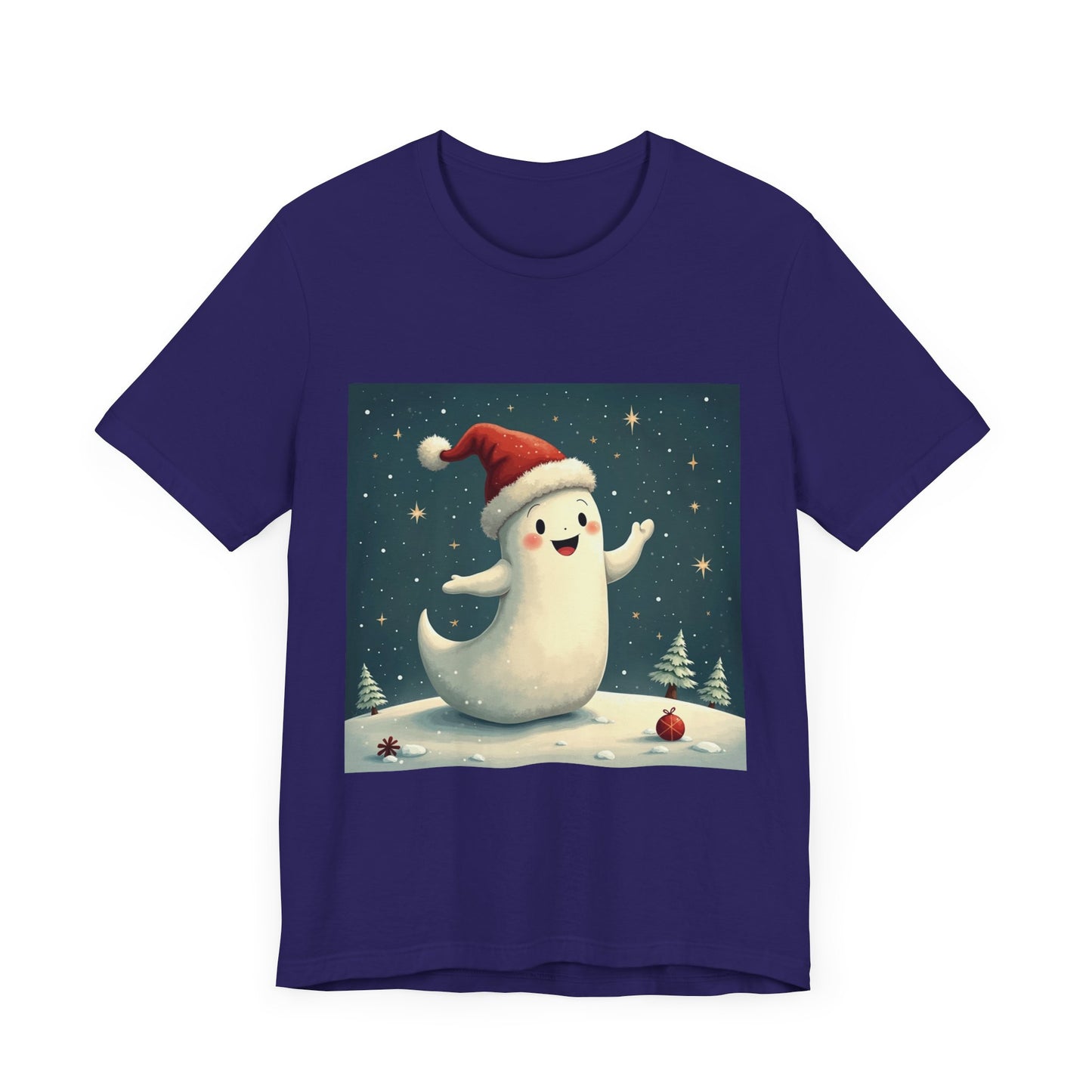 Cute Winter Ghost Unisex Jersey Tee