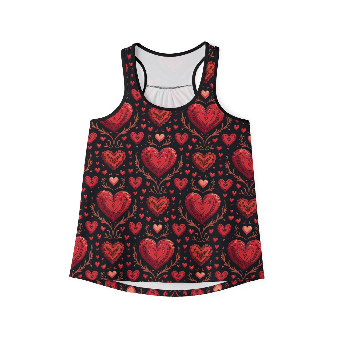 Heartfelt Noir Tank Top Women's Tank Top (AOP)