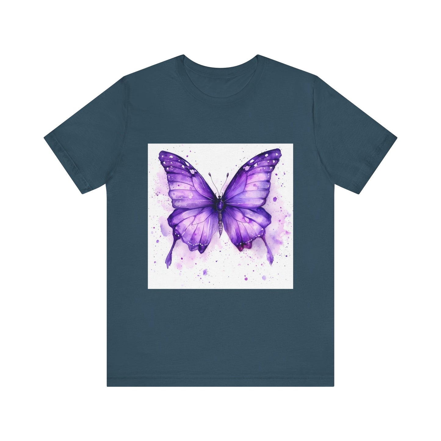 Purple Butterfly Dreams Unisex Jersey Tee - Inspirational Garden Apparel