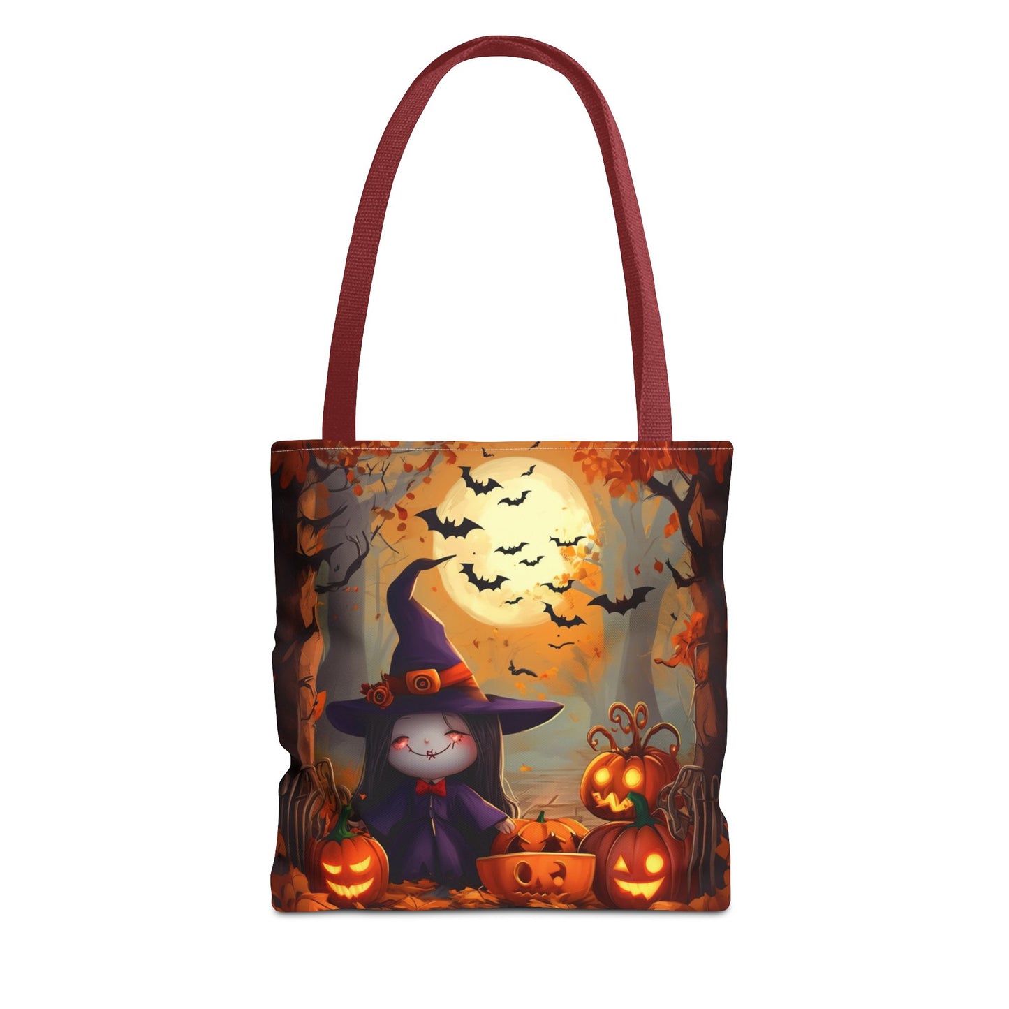 Spooky Cute Witch Tote Bag (AOP)