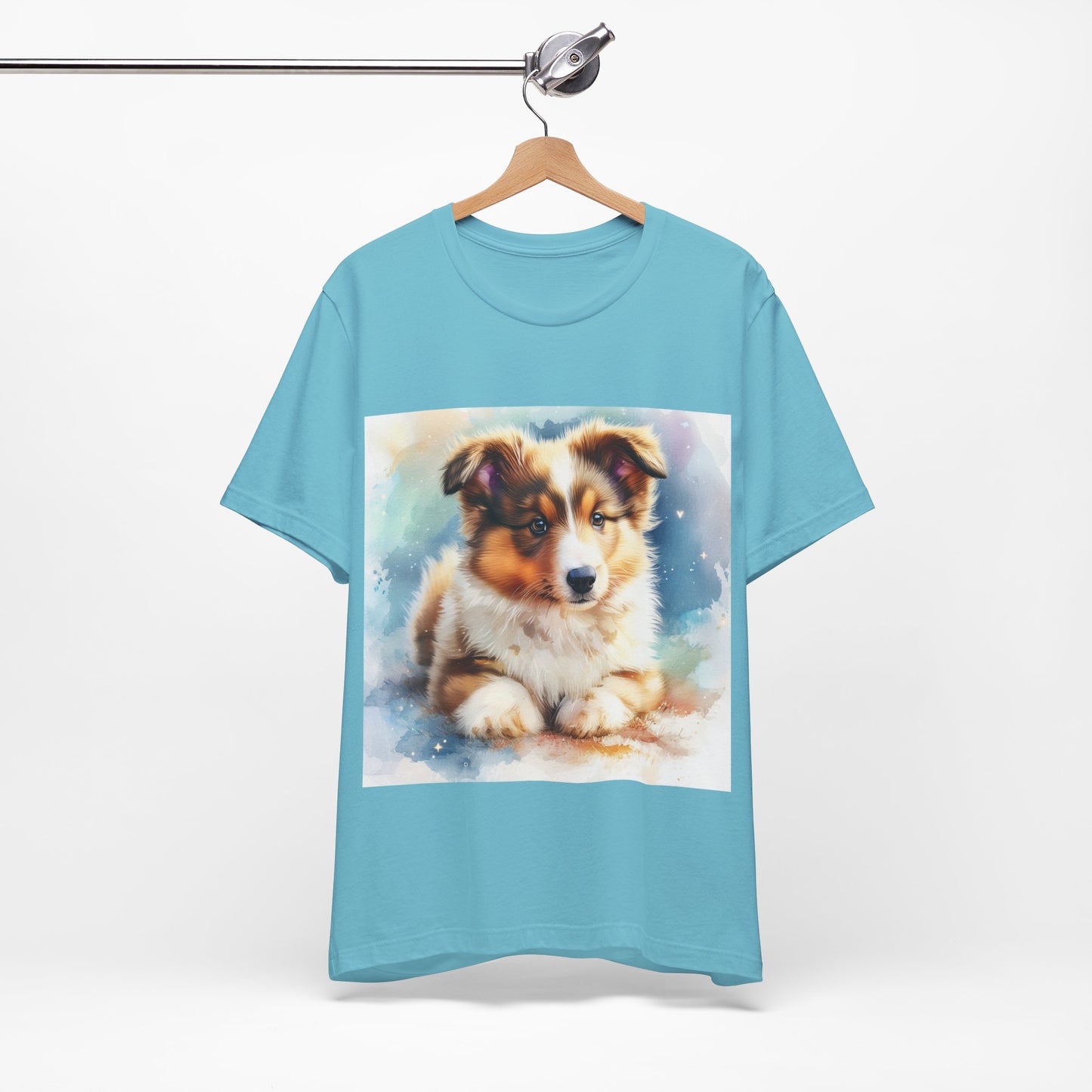 Watercolor Shetland Sheepdog Unisex Jersey Short Sleeve Tee