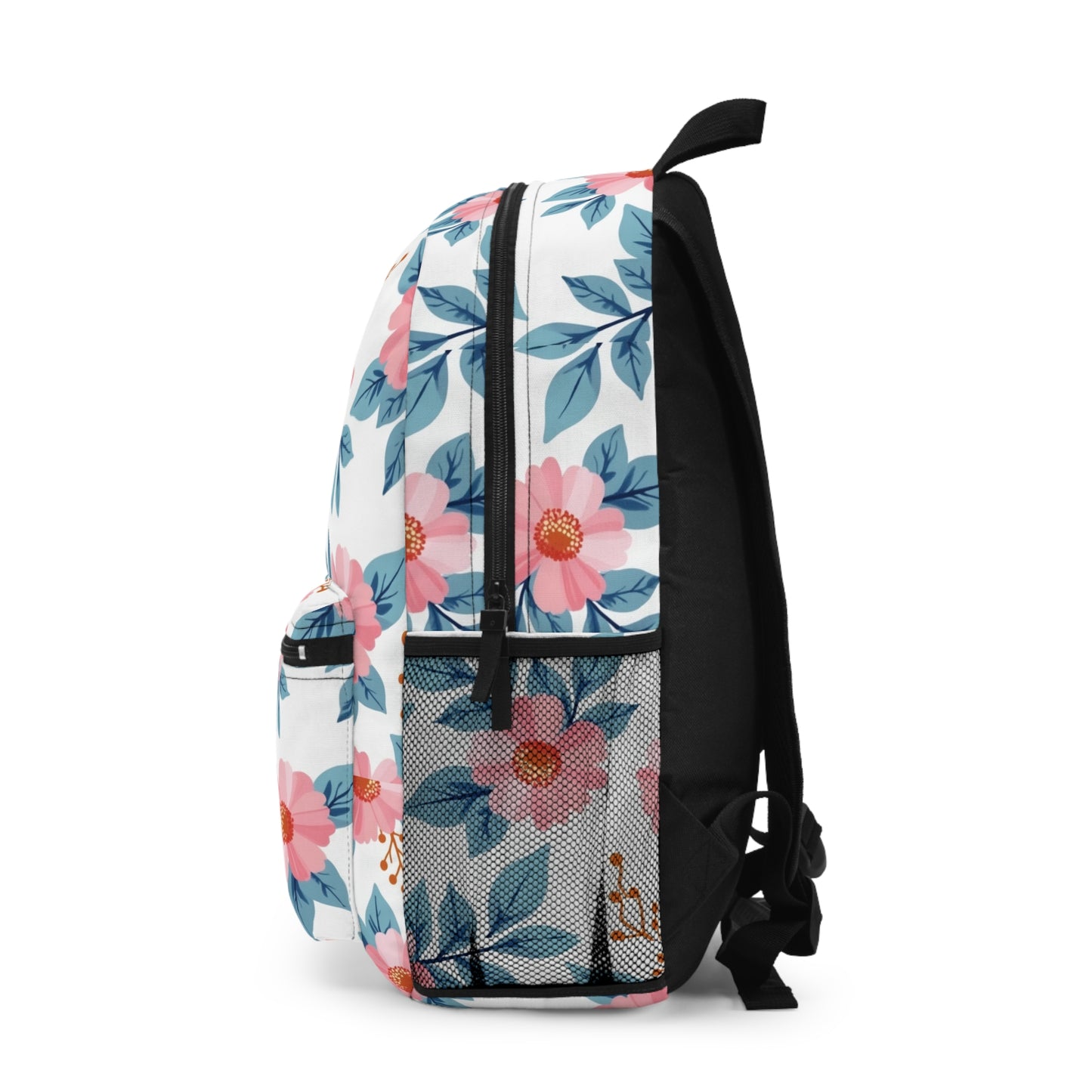 Bright Pink and Blue Floral Backpack for Stylish Travel and School