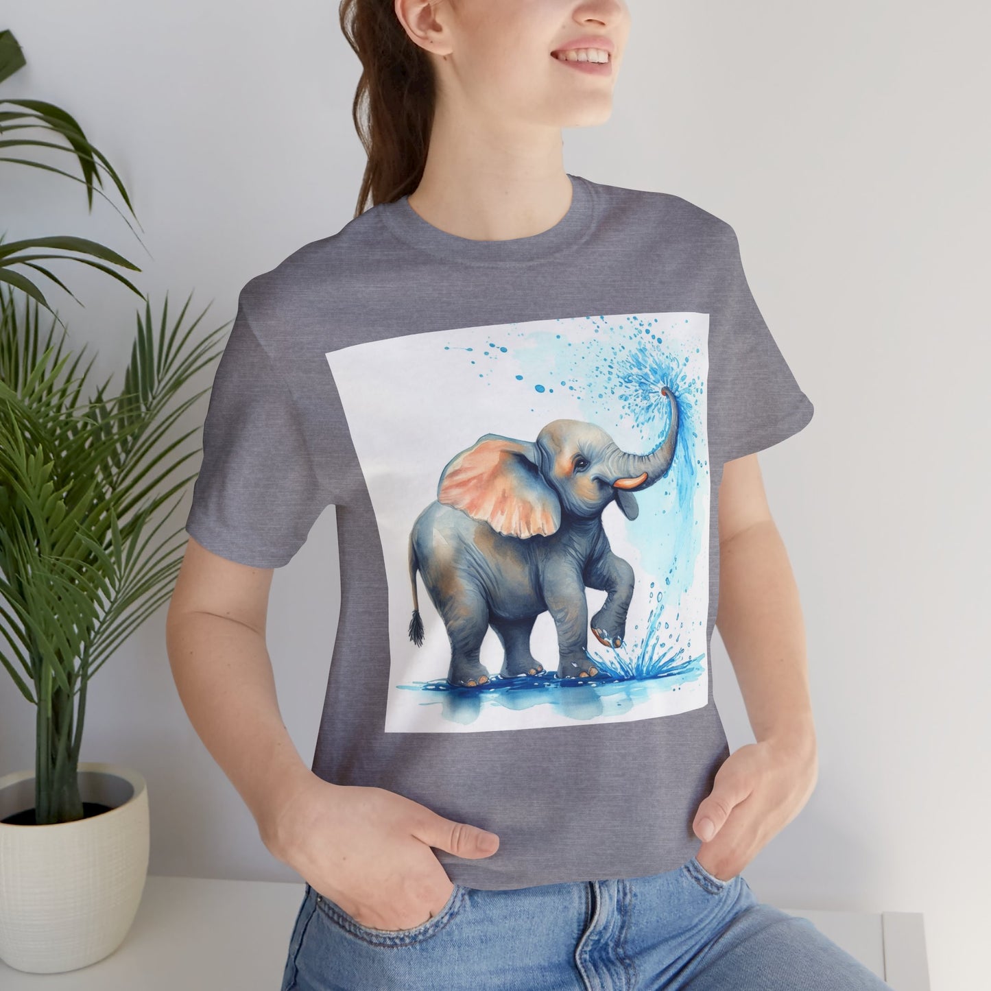 Adorable Elephant Splash Unisex Tee