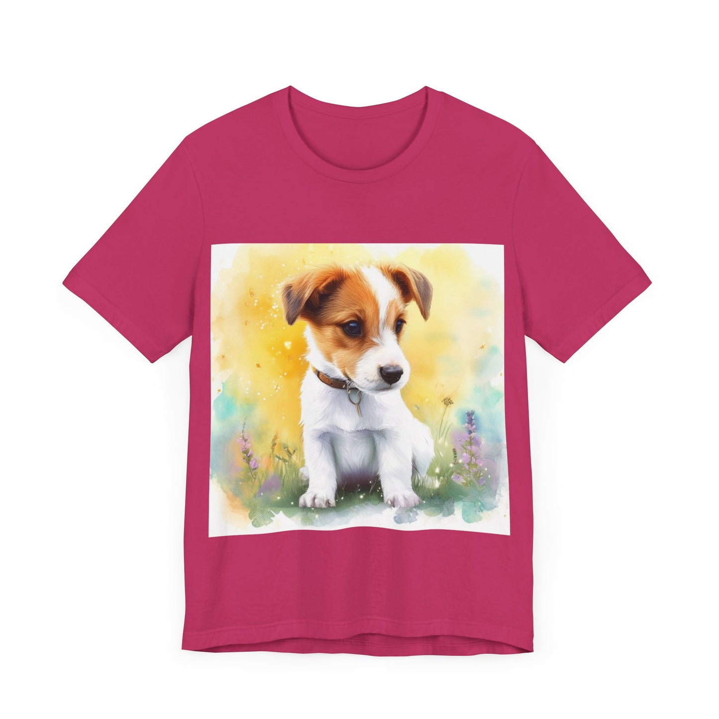Fuzzy Jack Russell Unisex Jersey Short Sleeve Tee