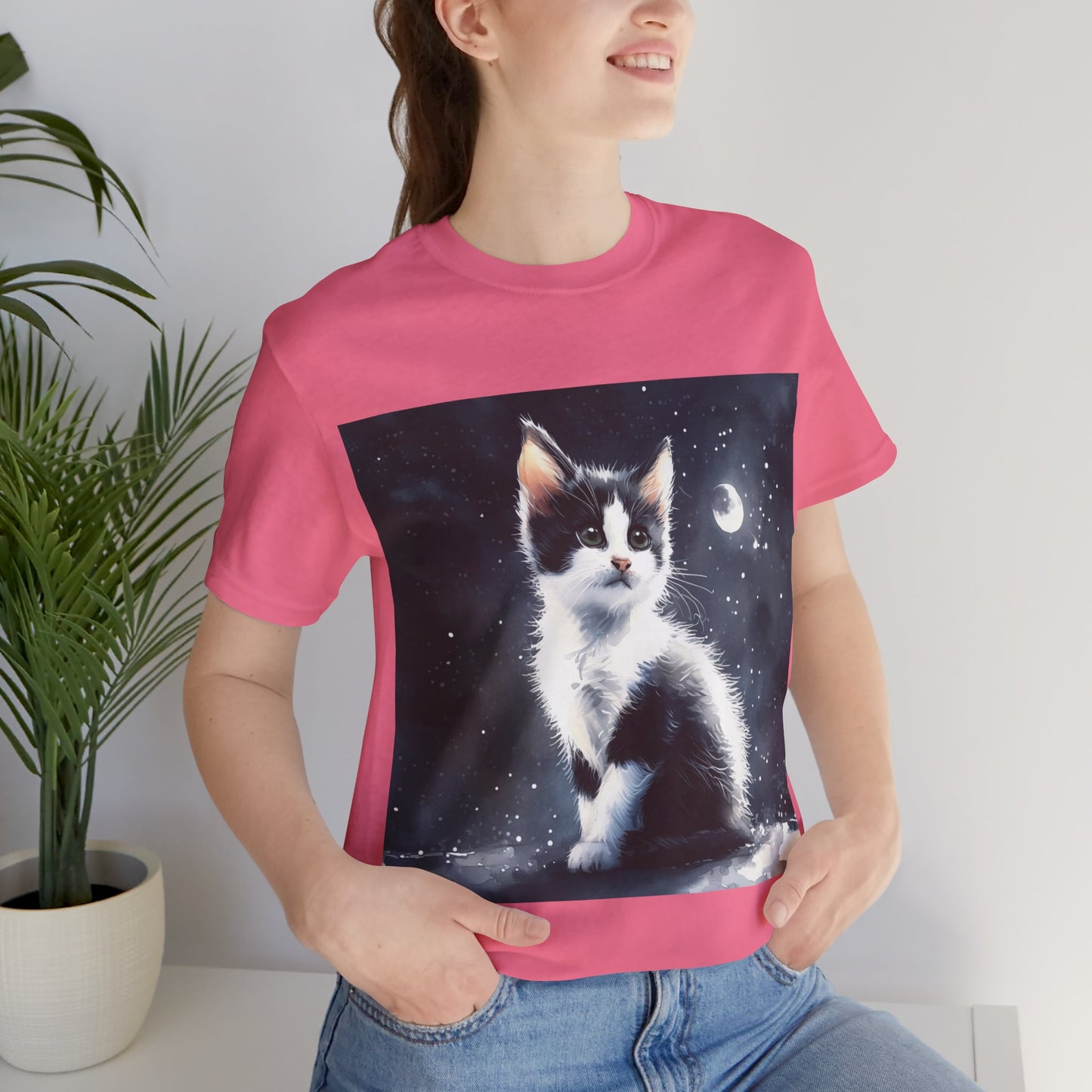 Cute Tuxedo Cat Jersey Short Sleeve Tee