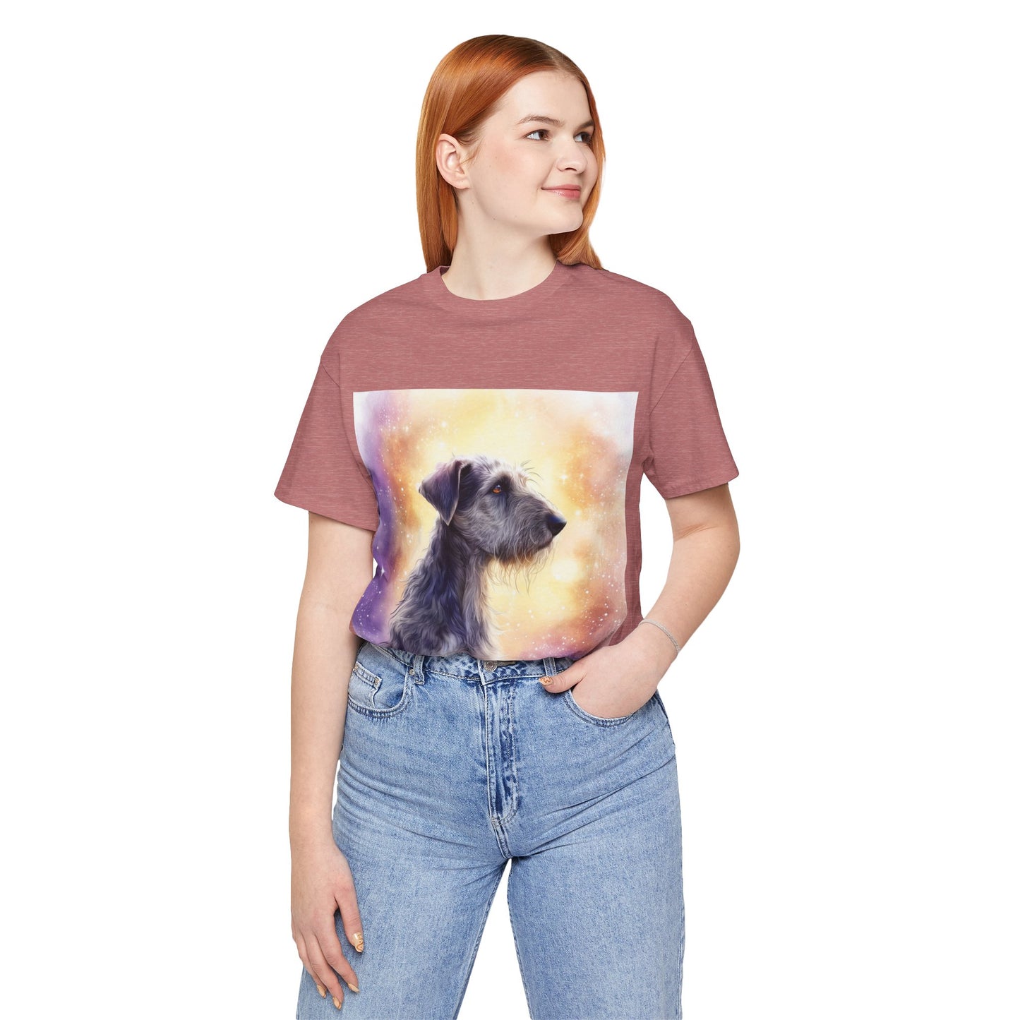 Watercolor Irish Wolf Hound Unisex Jersey Short Sleeve Tee