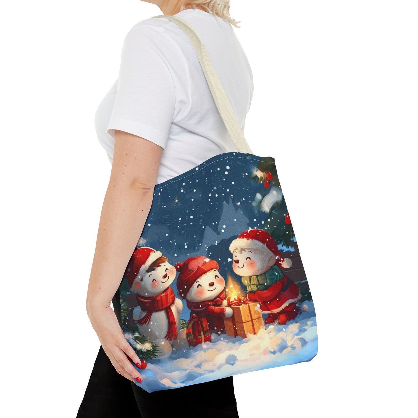 Snowman Family Tote Bag (AOP)