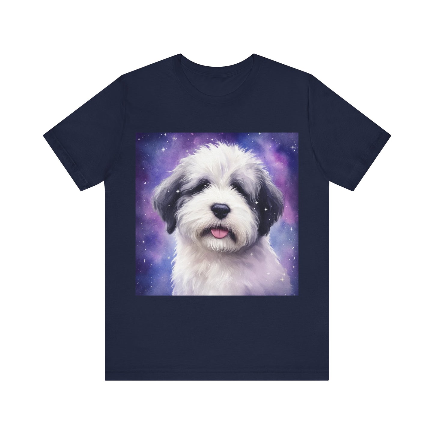 Galaxy Old English Sheepdog Unisex Jersey Short Sleeve Tee