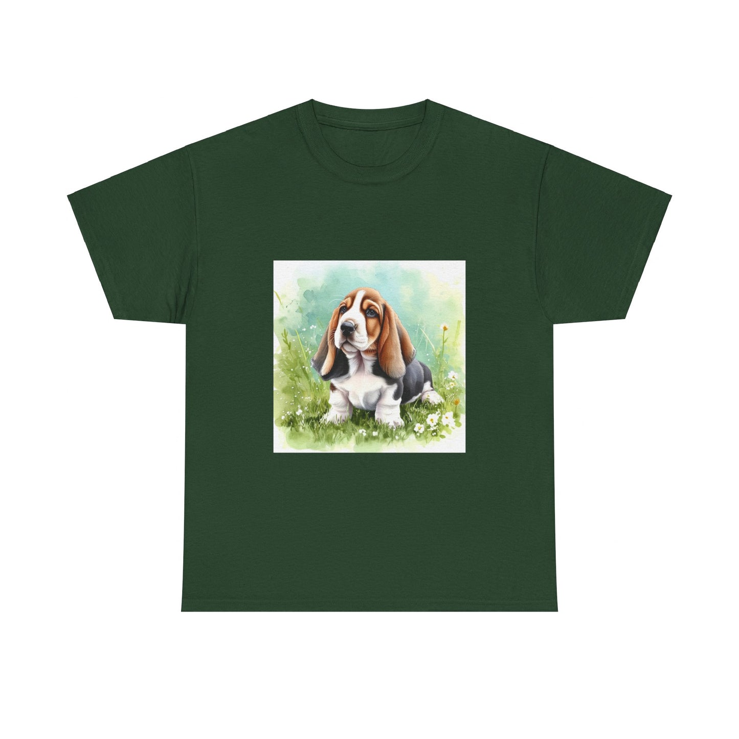 Basset Hound Unisex Heavy Cotton Tee