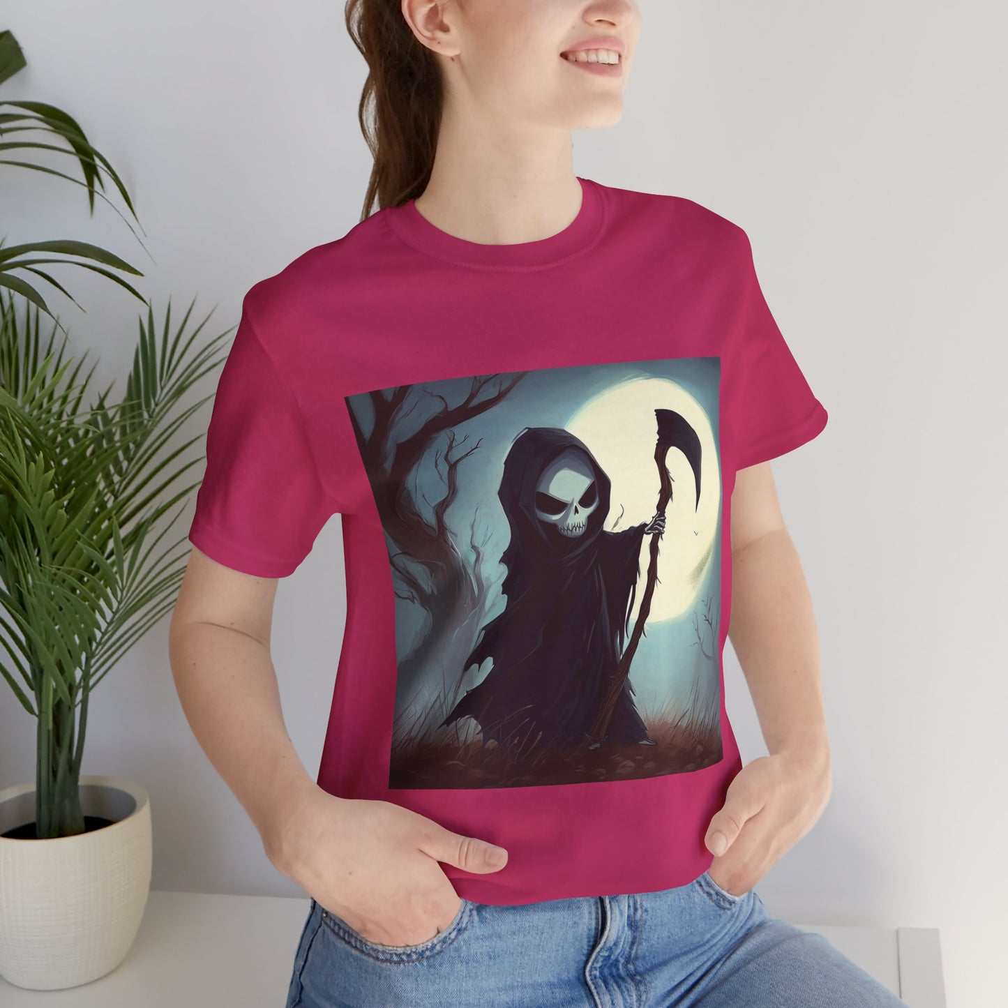 Dark Cute Grim Reaper Unisex Jersey Short Sleeve Tee