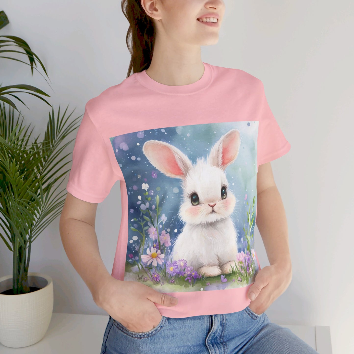 Adorable Bunny Unisex Jersey Short Sleeve Tee