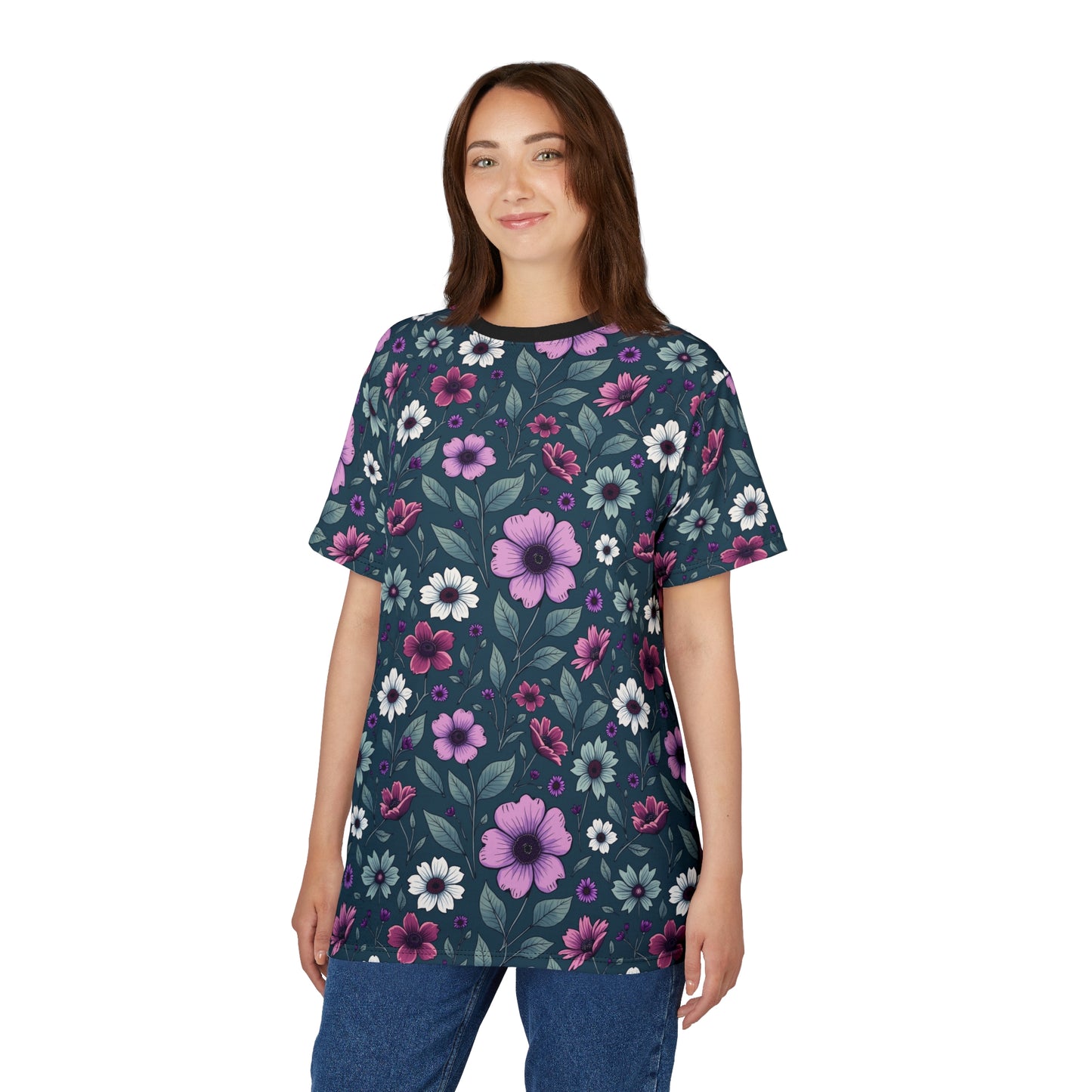 Bright Colors Spring Floral Unisex Cut & Sew Tee - Vibrant Nature-Inspired Casual Wear