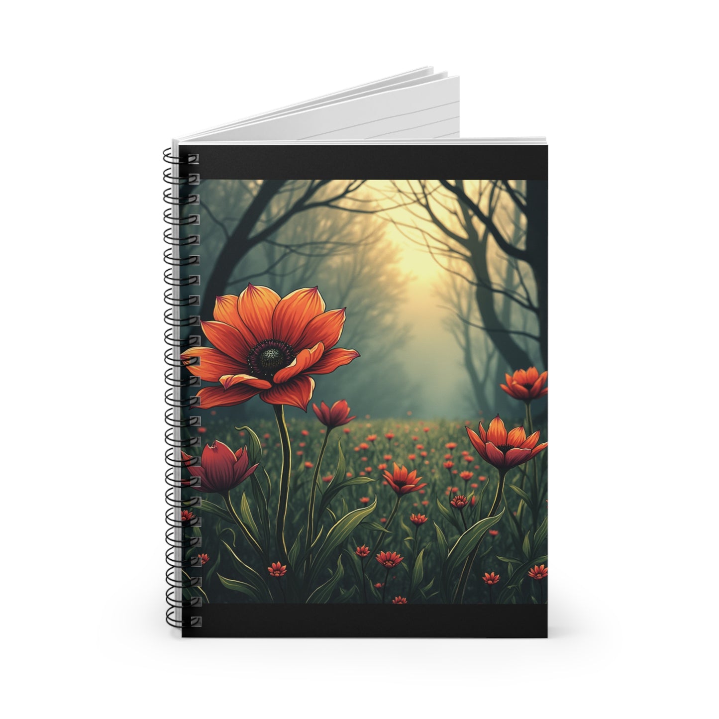 Vivid Floral Spiral Notebook - Ruled, Perfect for Nature Lovers