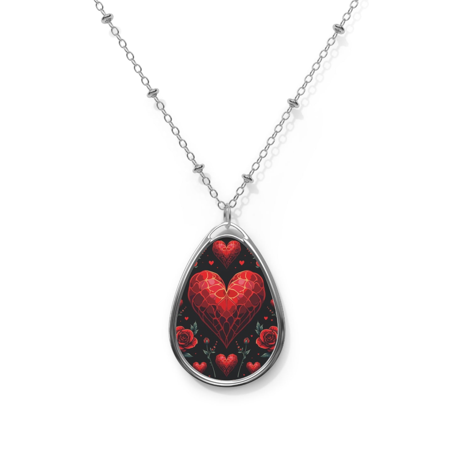 Gothic Valentine Oval Necklace