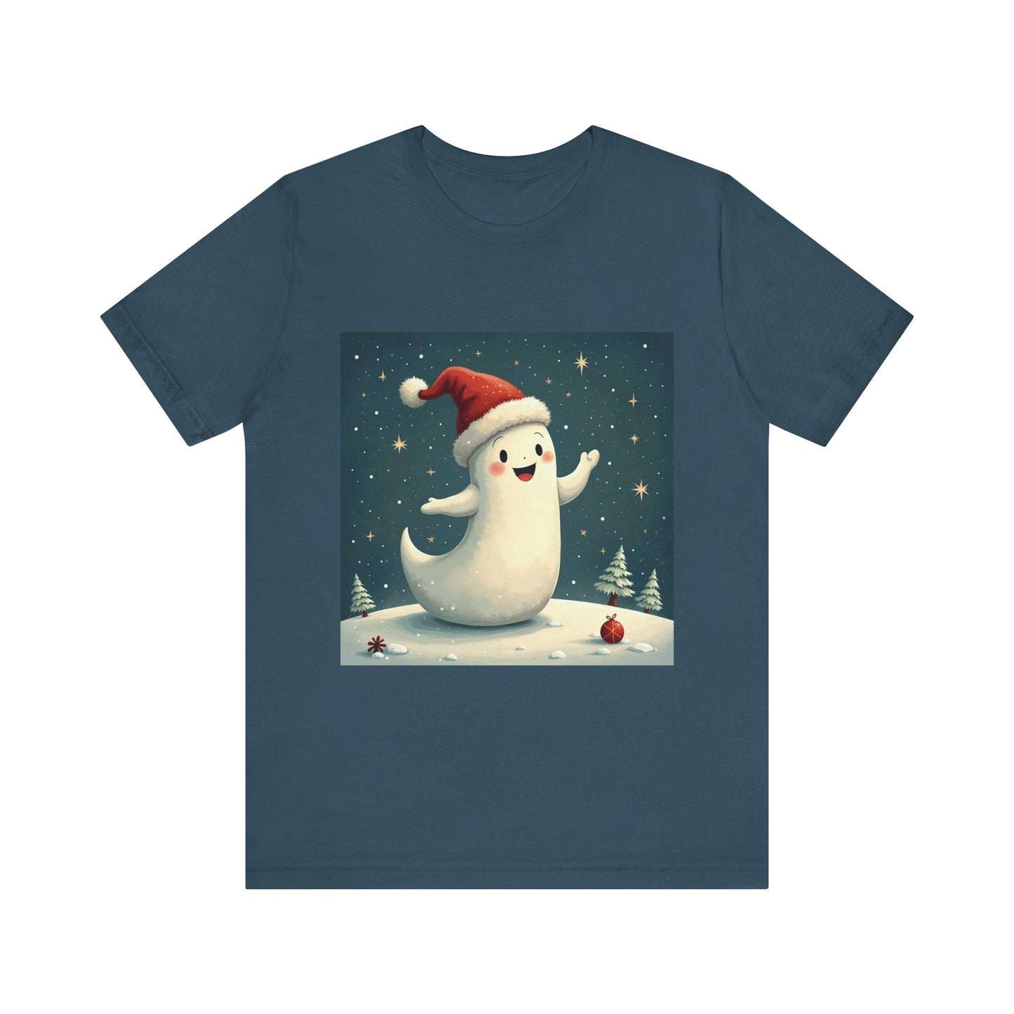 Cute Winter Ghost Unisex Jersey Tee