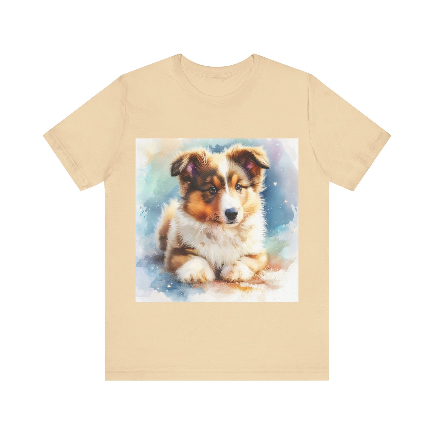 Watercolor Shetland Sheepdog Unisex Jersey Short Sleeve Tee