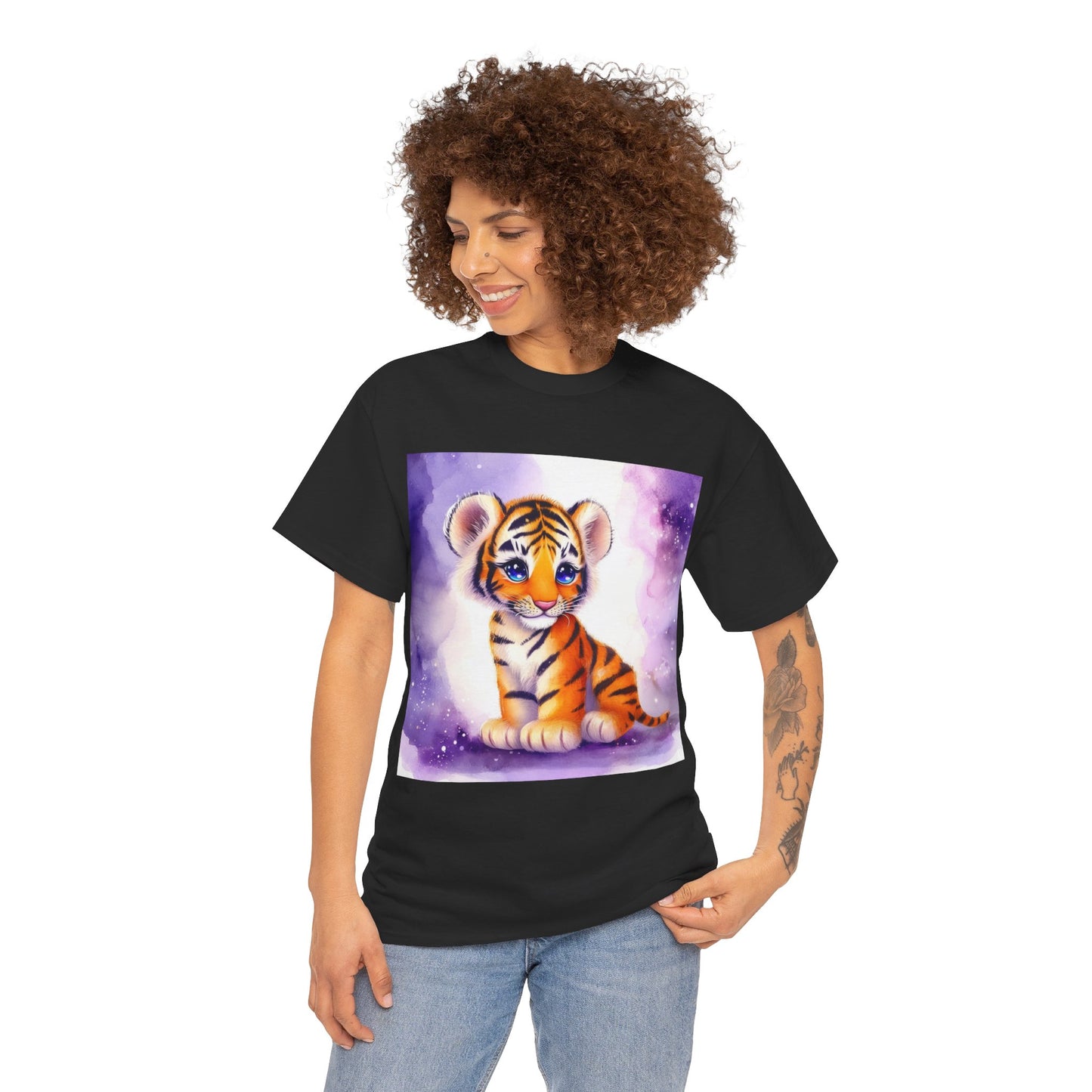 Adorable Baby Tiger Unisex Heavy Cotton Tee
