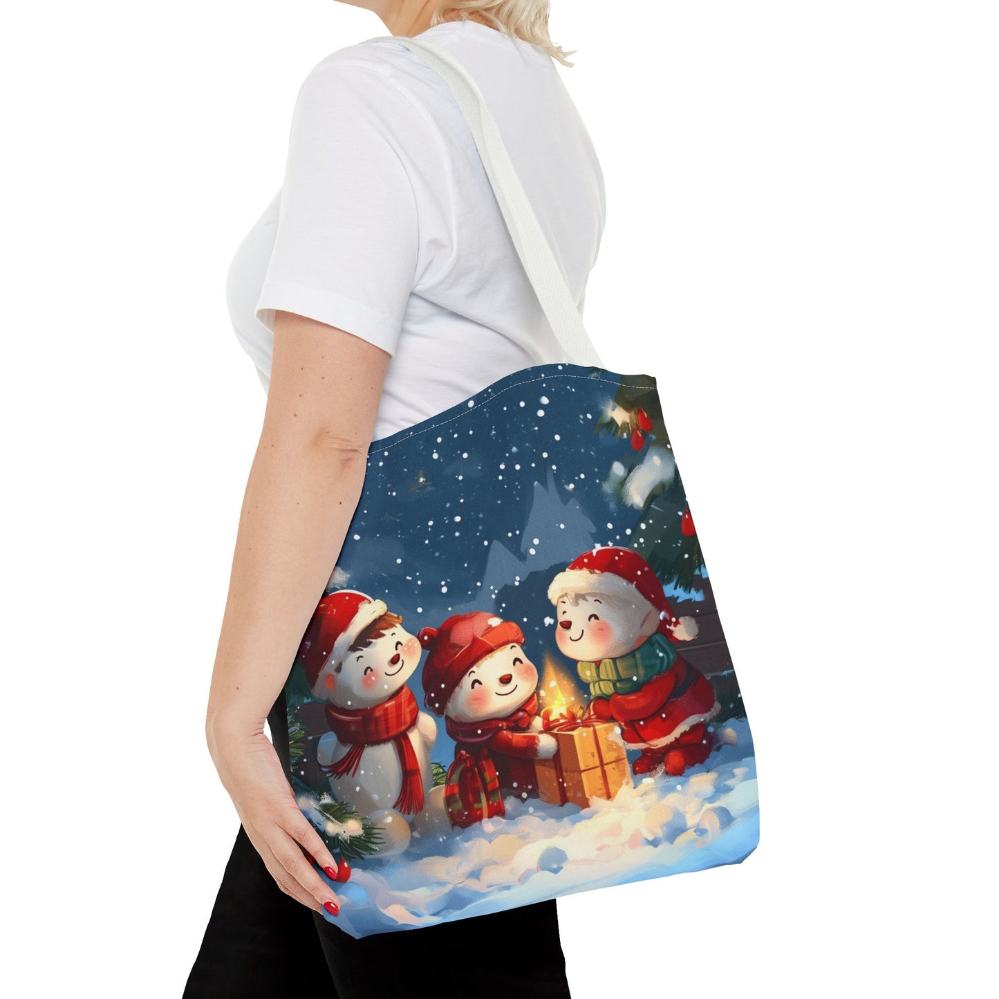 Snowman Family Tote Bag (AOP)