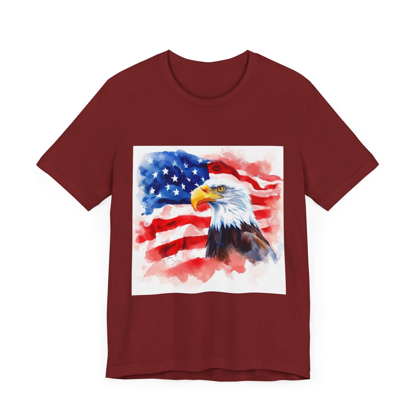 Patriotic Eagle Unisex Tee - American Flag Design