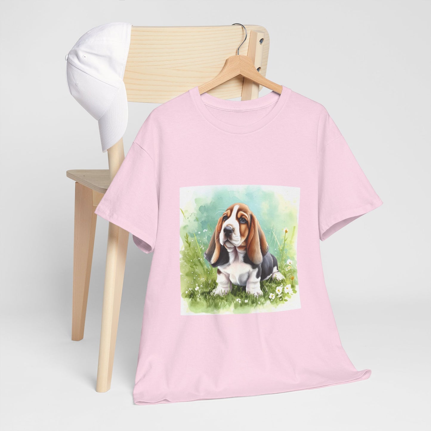Basset Hound Unisex Heavy Cotton Tee