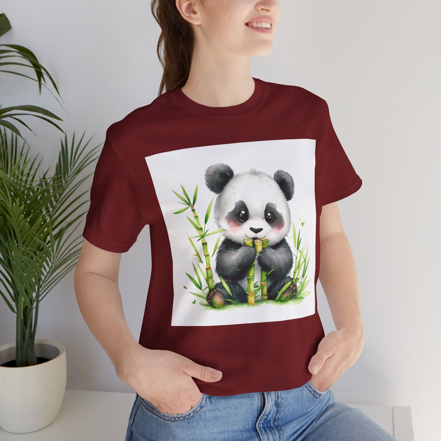 Cute Panda Snack Time Unisex T-Shirt