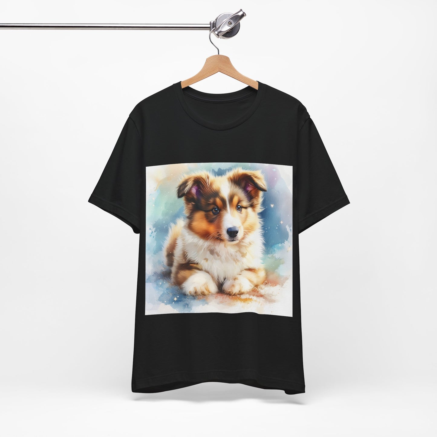Watercolor Shetland Sheepdog Unisex Jersey Short Sleeve Tee