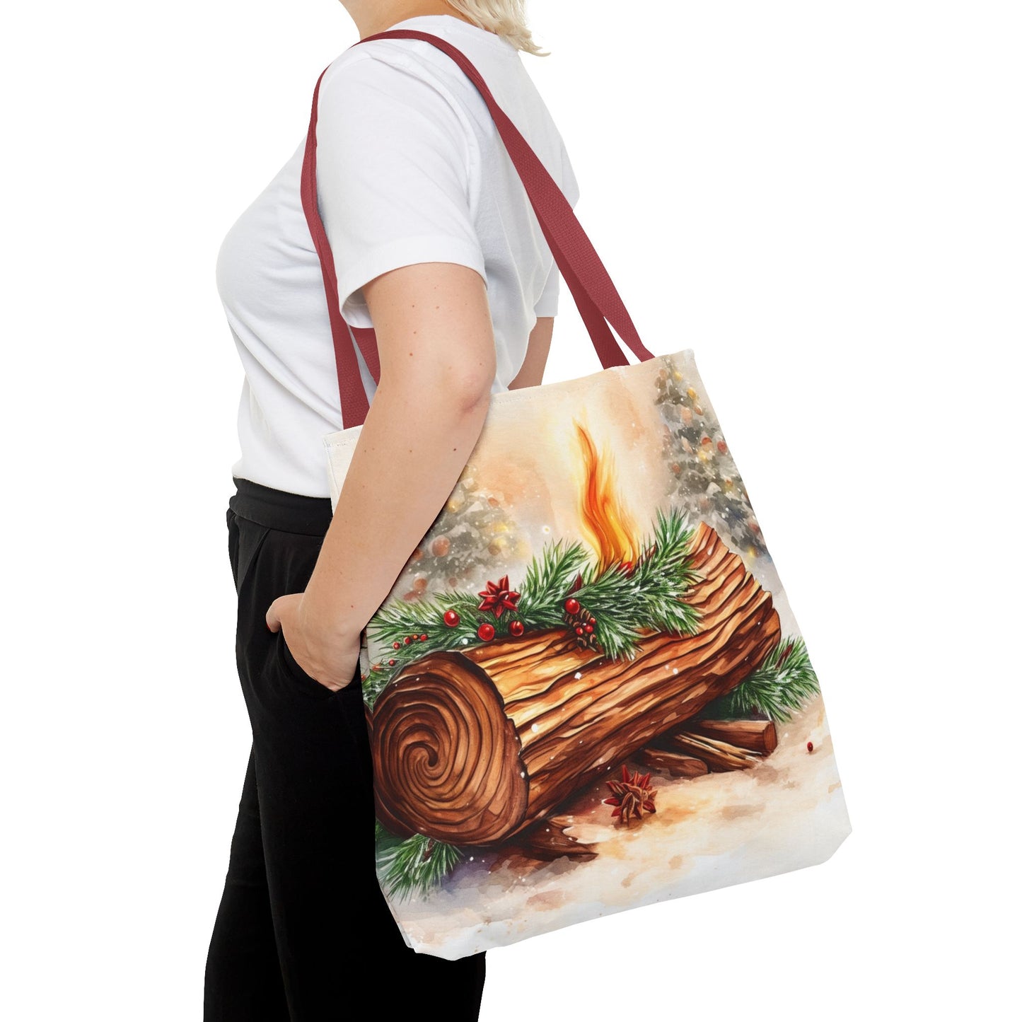 Yule Log Tote Bag (AOP)