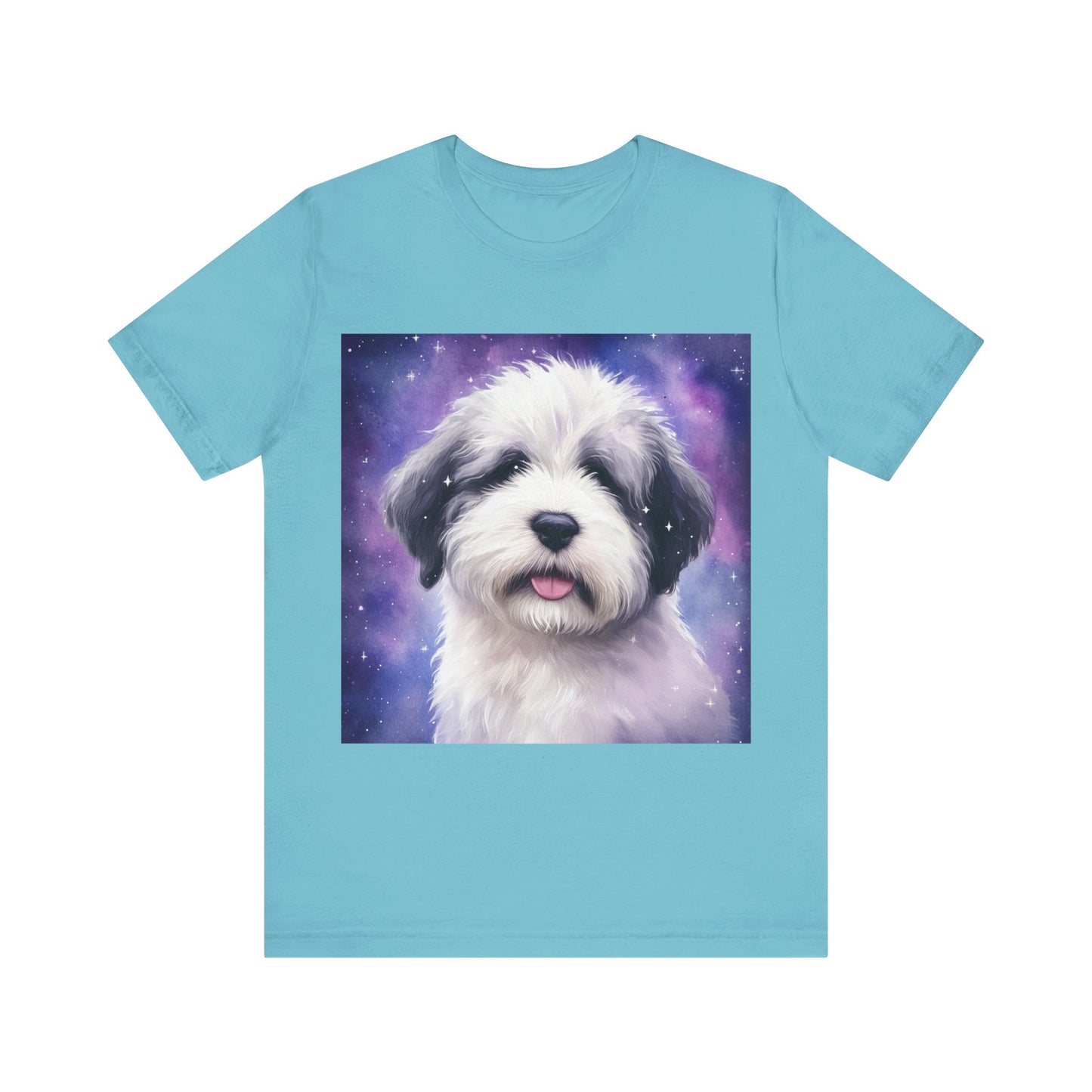Galaxy Old English Sheepdog Unisex Jersey Short Sleeve Tee