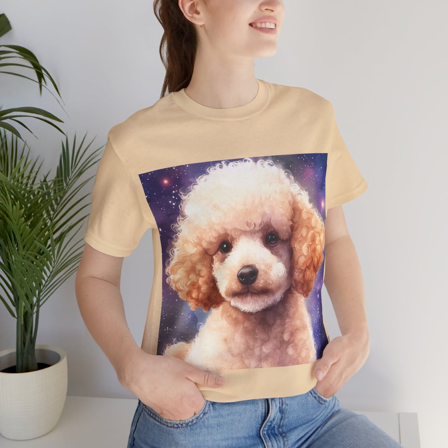 Fluffy Poodle Unisex Jersey Short Sleeve Tee