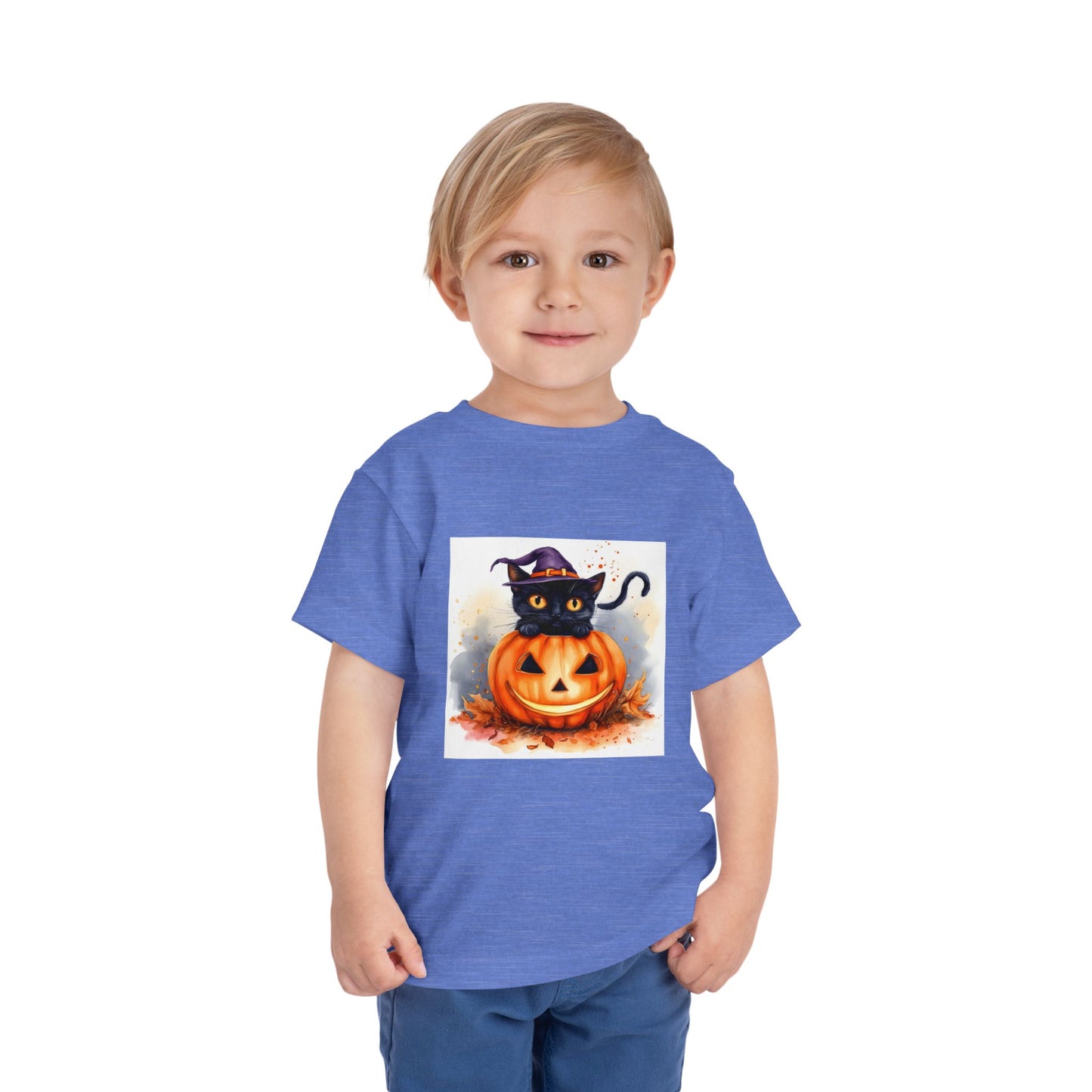 Halloween Cat Toddler Short Sleeve Tee