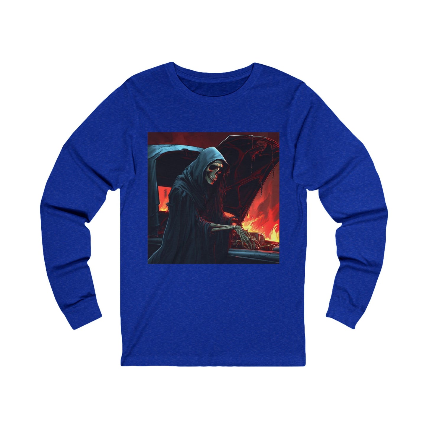 Mechanic Grim Reaper Unisex Jersey Long Sleeve Tee