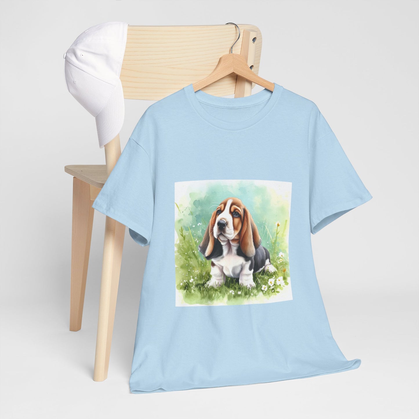 Basset Hound Unisex Heavy Cotton Tee