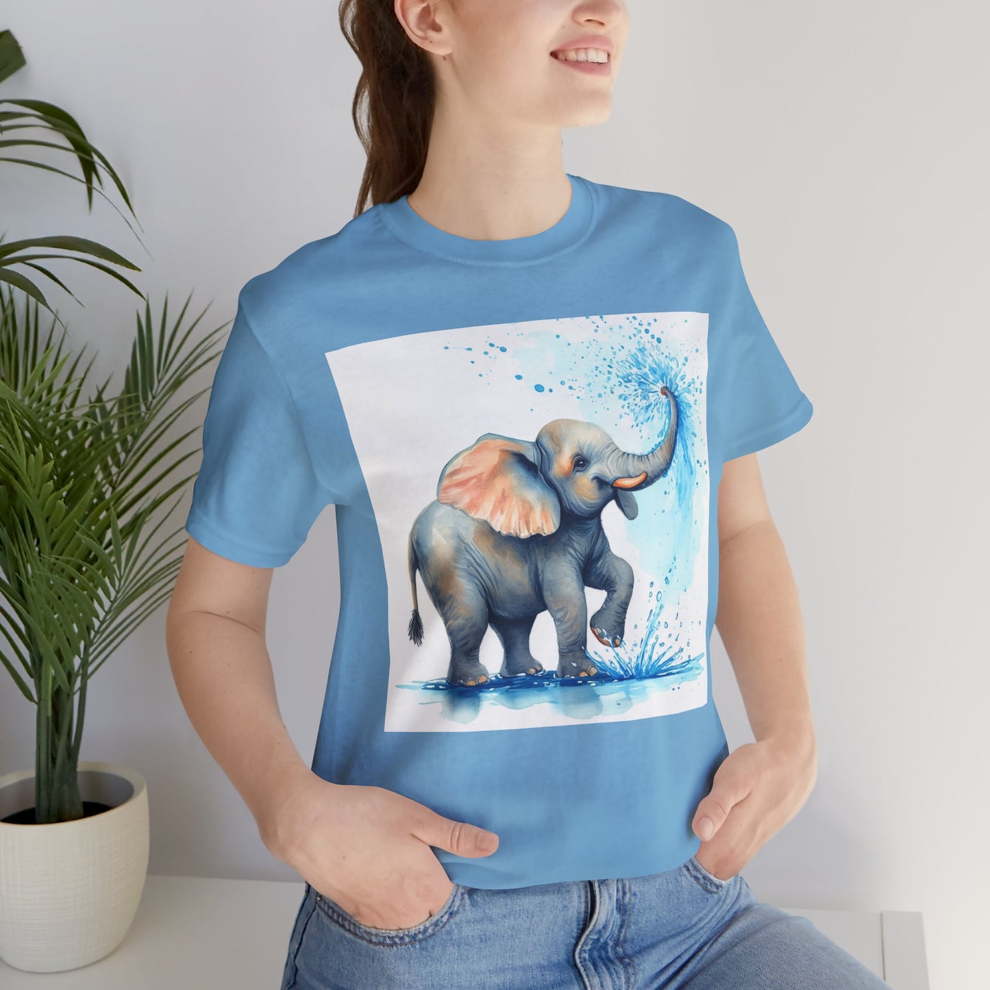 Adorable Elephant Splash Unisex Tee