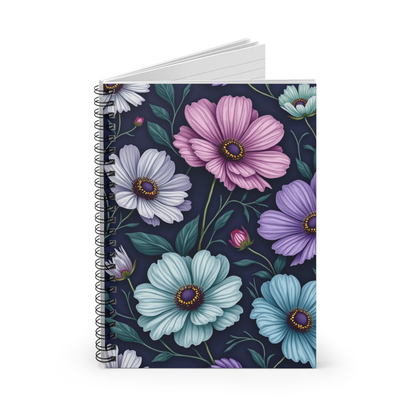Floral Spring Spiral Notebook - Ruled Lines for Creative Minds