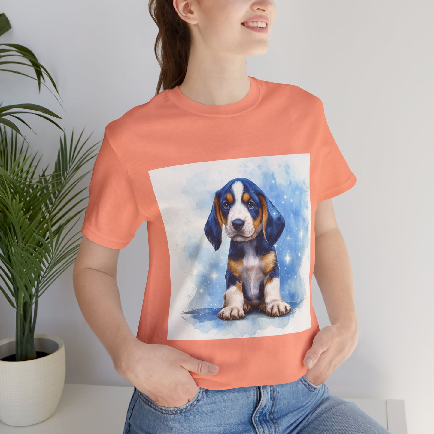 Blue Tick Puppy Unisex Jersey Short Sleeve Tee