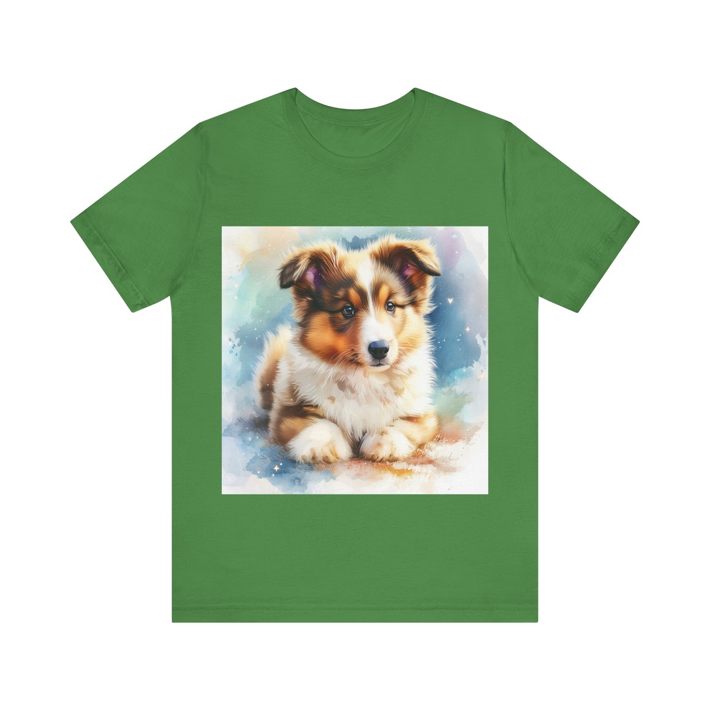 Watercolor Shetland Sheepdog Unisex Jersey Short Sleeve Tee