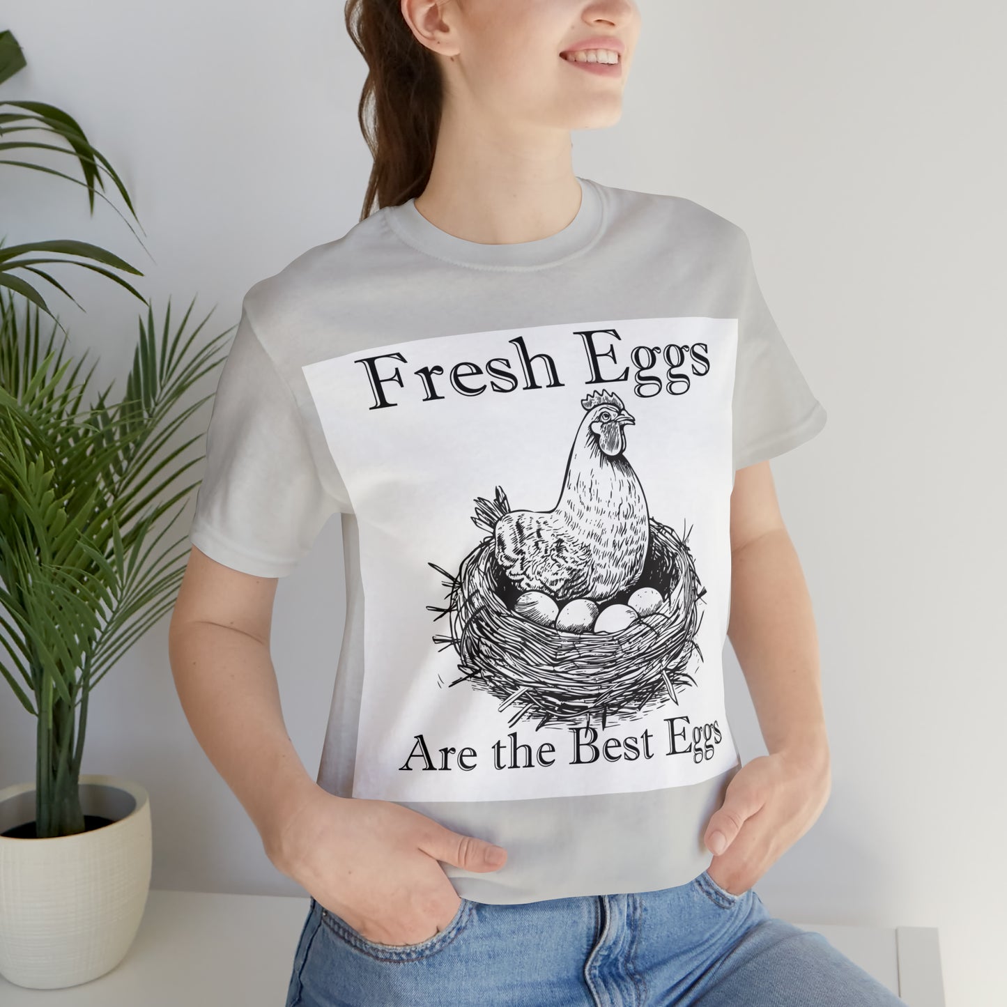 Fresh Eggs Unisex Jersey Short Sleeve Tee