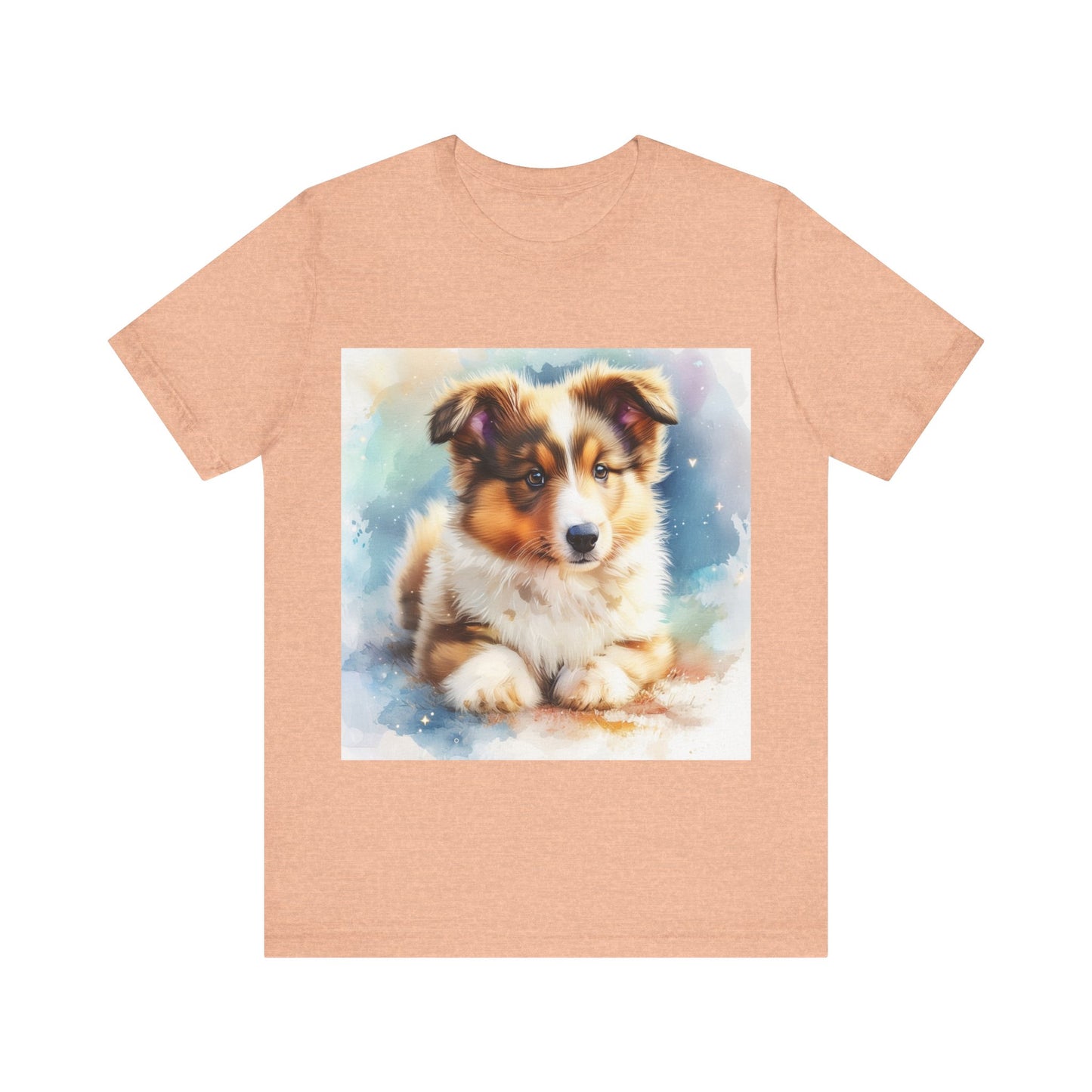 Watercolor Shetland Sheepdog Unisex Jersey Short Sleeve Tee