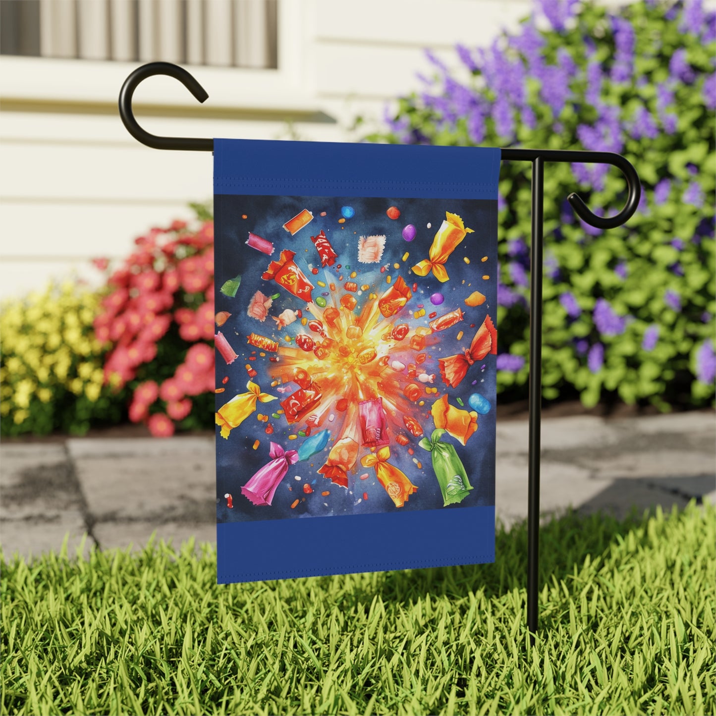 Trick-or-Treat Candy Explosion Garden & House Banner