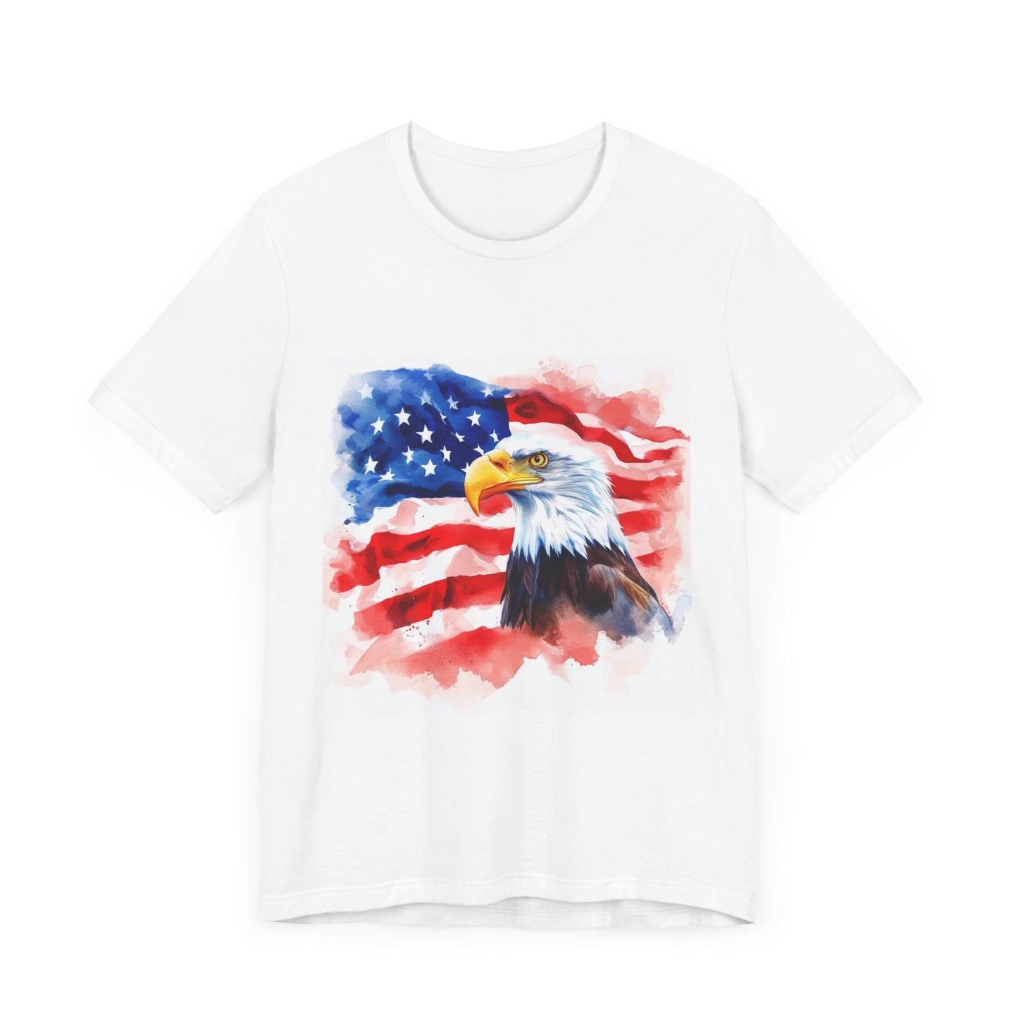 Patriotic Eagle Unisex Tee - American Flag Design