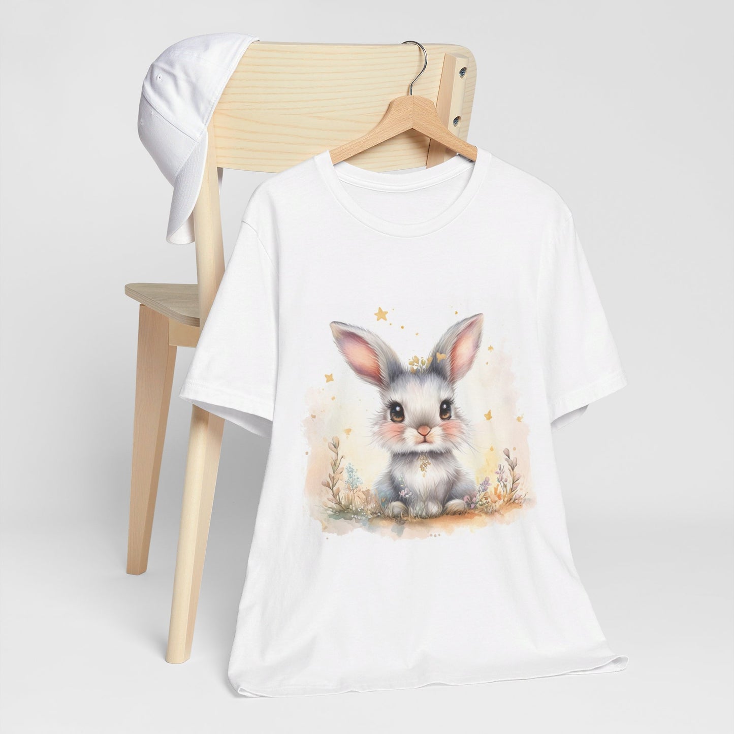 Cute fluffy bunny Unisex Jersey Short Sleeve Tee