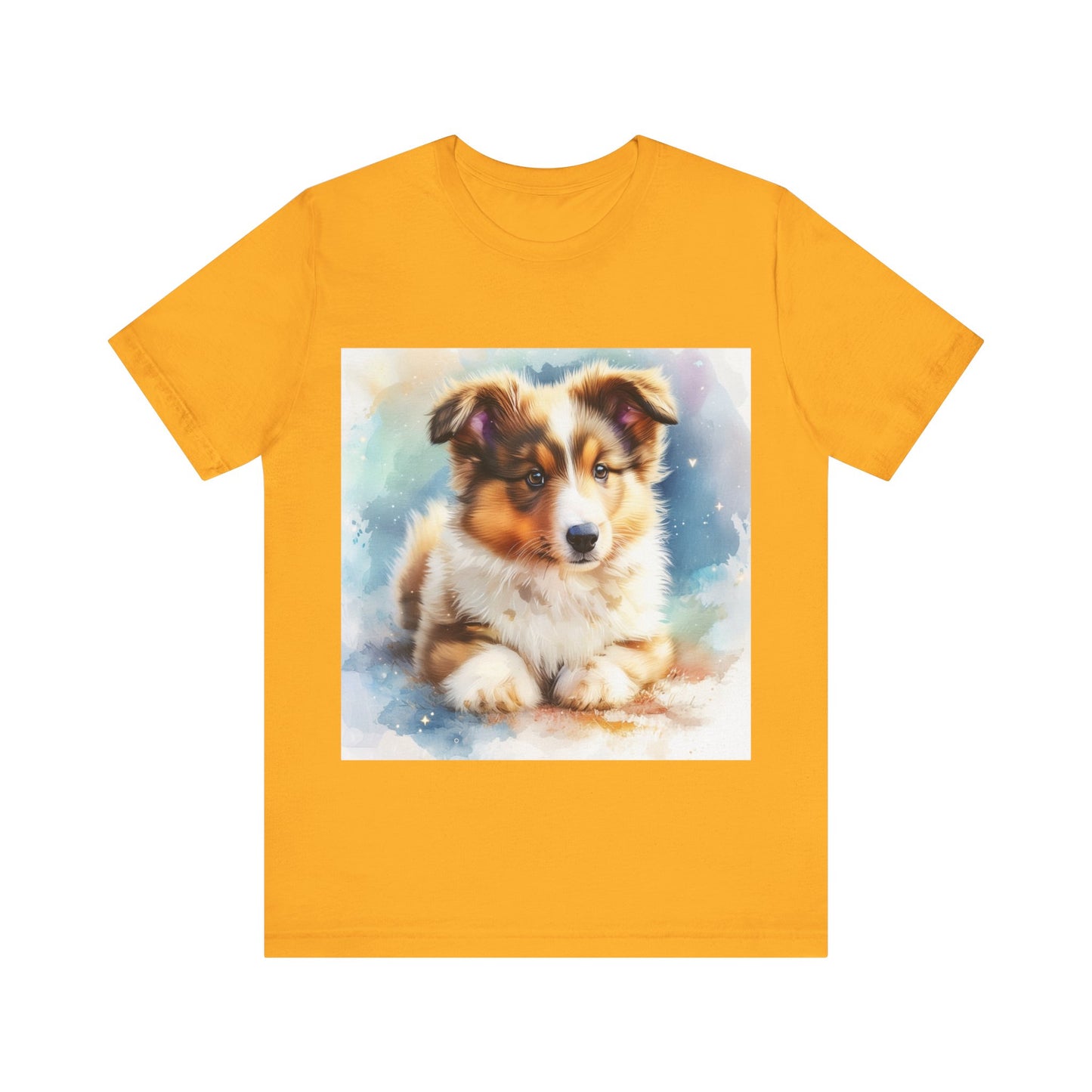 Watercolor Shetland Sheepdog Unisex Jersey Short Sleeve Tee