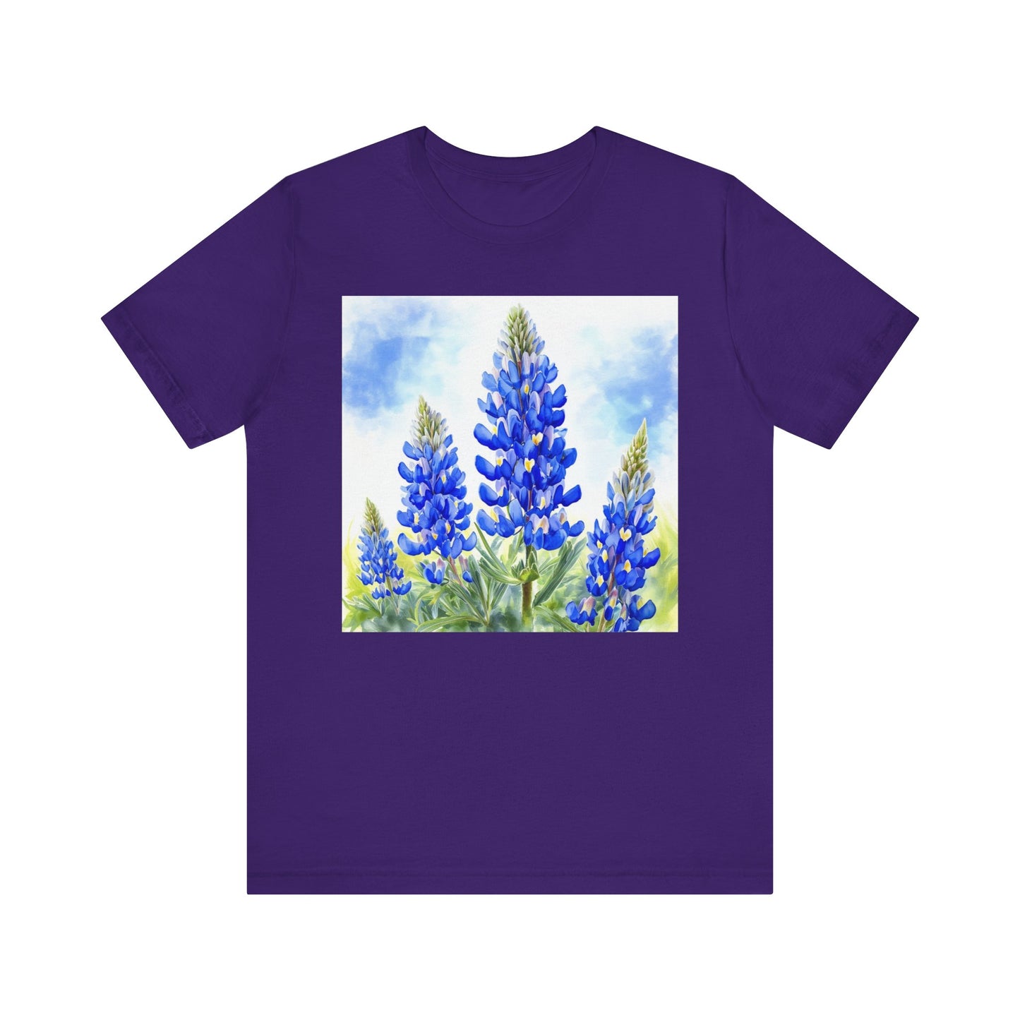 Bluebonnet Fields Unisex Jersey Short Sleeve Tee - Nature Inspired Botanical Art