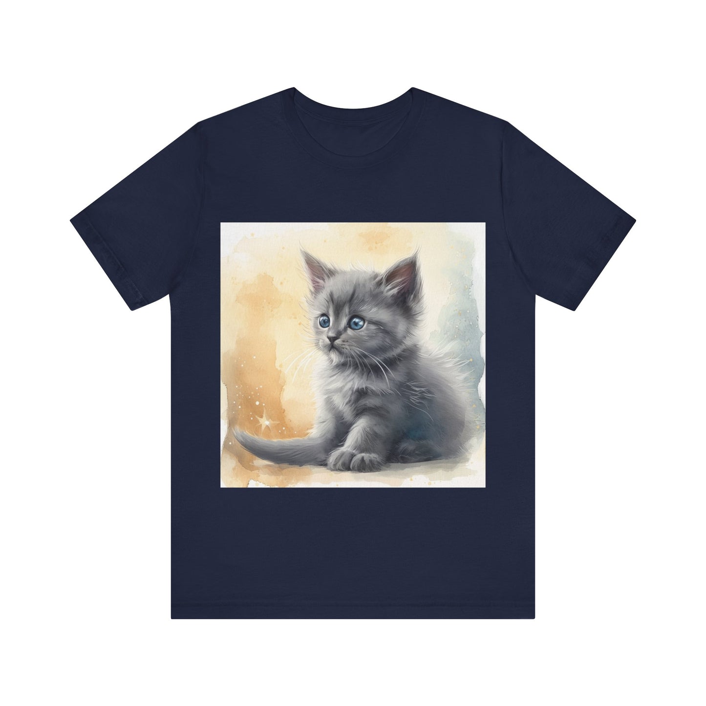 Fluffy Gray Kitten Unisex Jersey Short Sleeve Tee