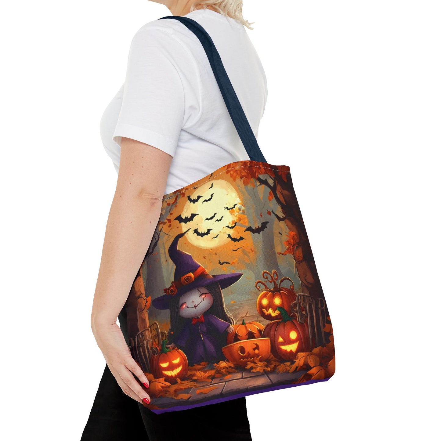 Spooky Cute Witch Tote Bag (AOP)